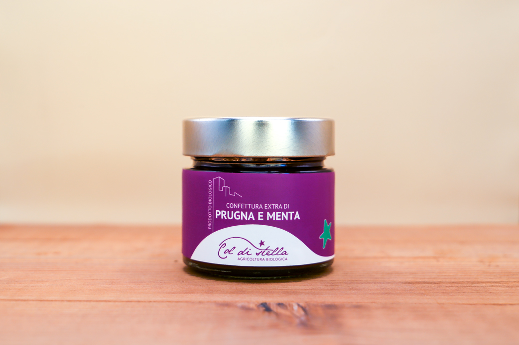 Col di stella - Confettura extra di prugne bio e menta